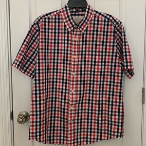 Men’s St. John’s Bay Button Down Short Sleeve Dress Shirt- Size Large